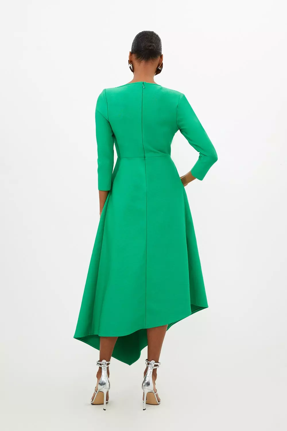 Green bandage frill hem midi dress best sale